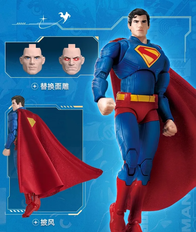 Nuevos Blokees 2025 Superman modelos de ensamblaje David Superman Krypto figura de acción los ojos brillirá más allá de la versión estatua juguetes para niños