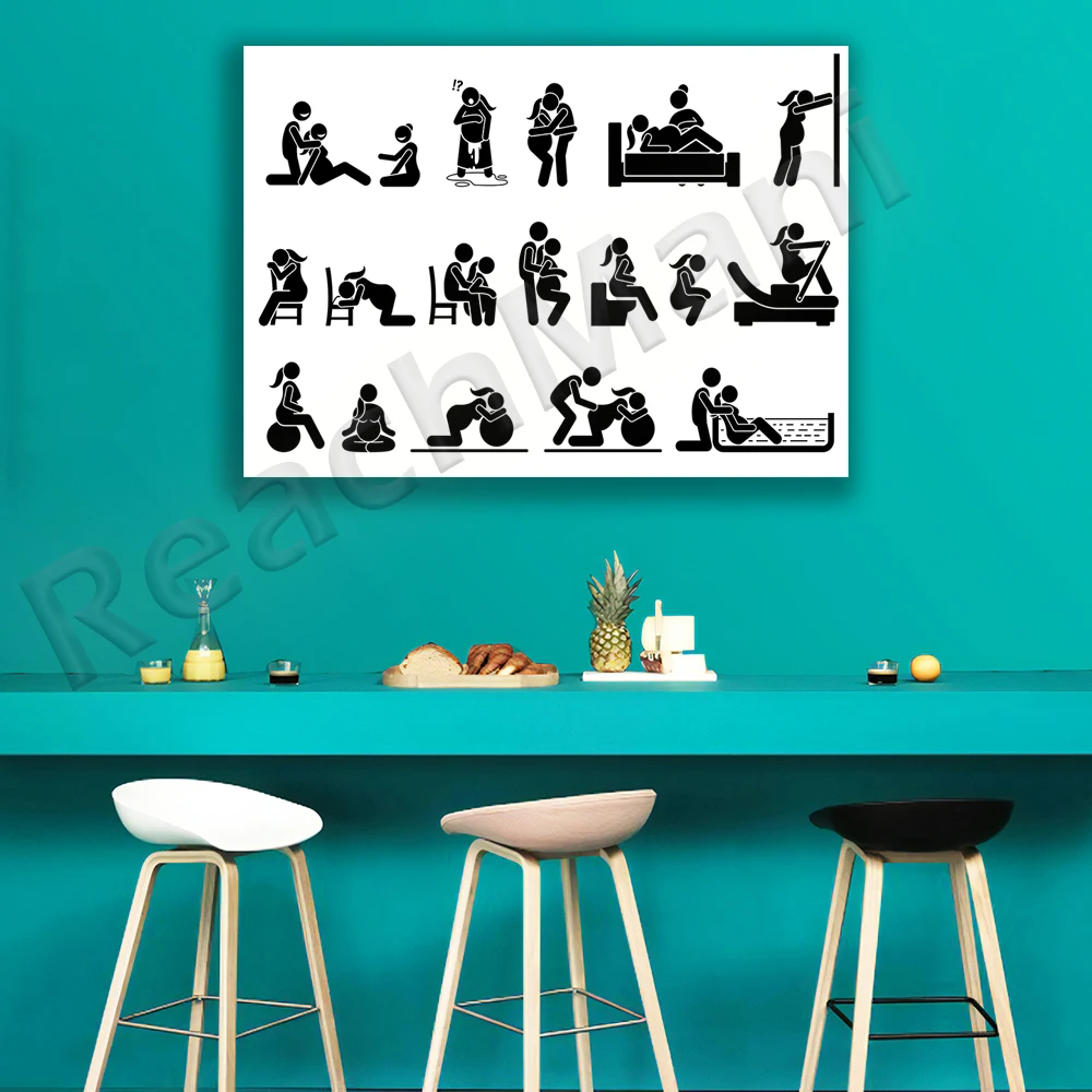 Pregnancy Pregnancy Stages Process Prenatal Development Mom Poster Baby Birth Childbirth Exercise Yoga Meditation