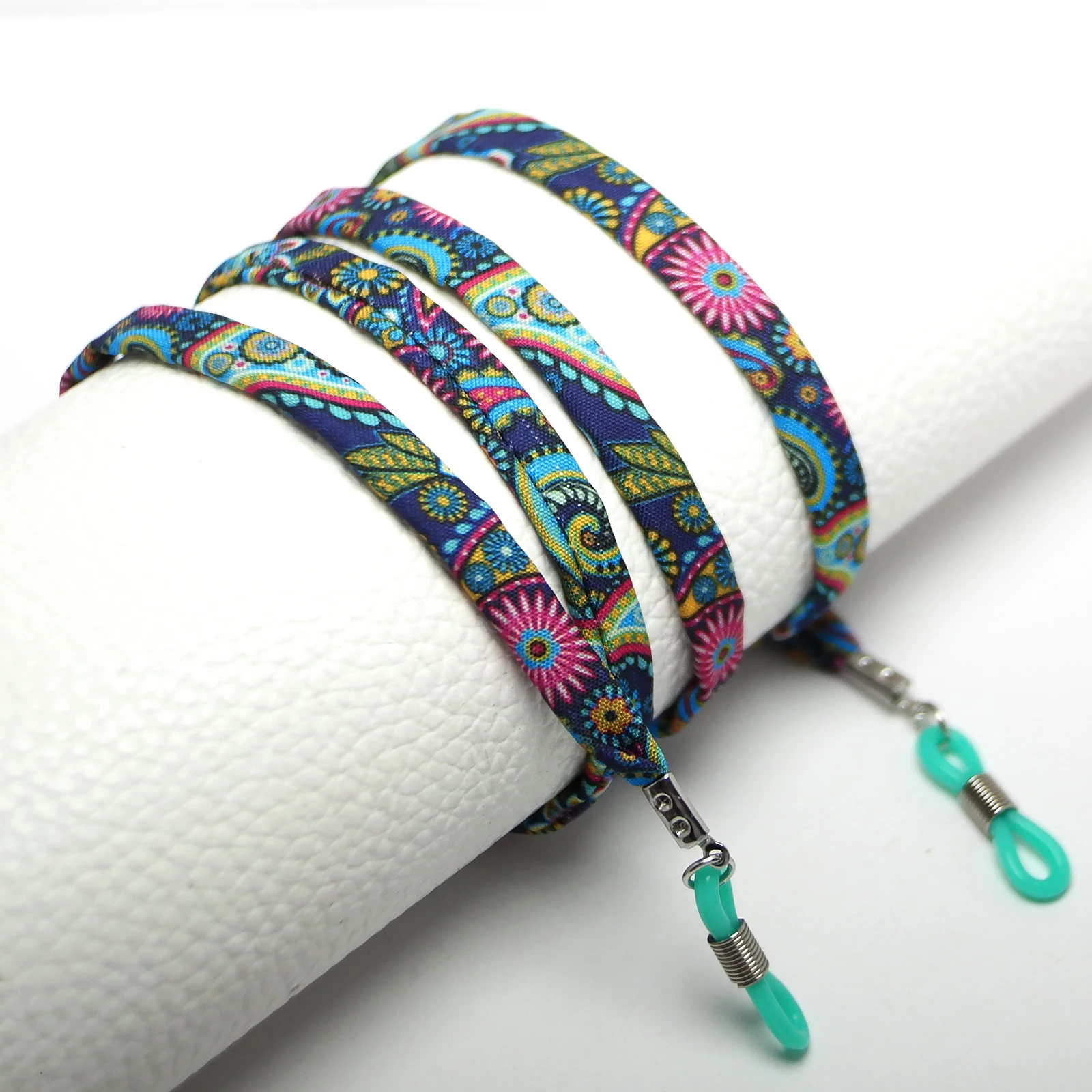 

Dark Blue Ethnic Style Calico Spectacle Strap,Fabric Sunglasses Chain,Stitched Strips Eyewear Chain,Fashion Eyeglass Chain