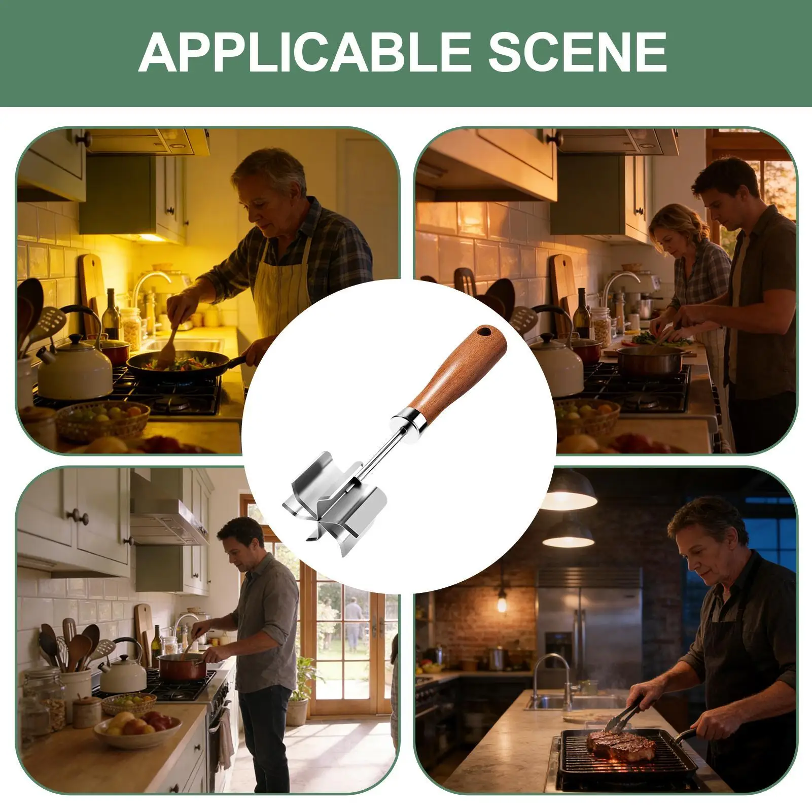 

Измельчитель мяса с деревянной ручкой, многофункциональная машина для измельчения мяса для кухни, общественного питания, домашнего мяса, овощей, картофеля