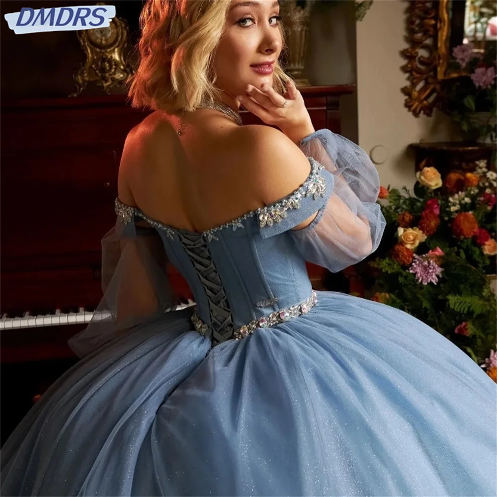 Elegante princesa vestido de baile, charmoso vestido Quinceanera, clássico 3D com lantejoulas com capa, vestido doce 16