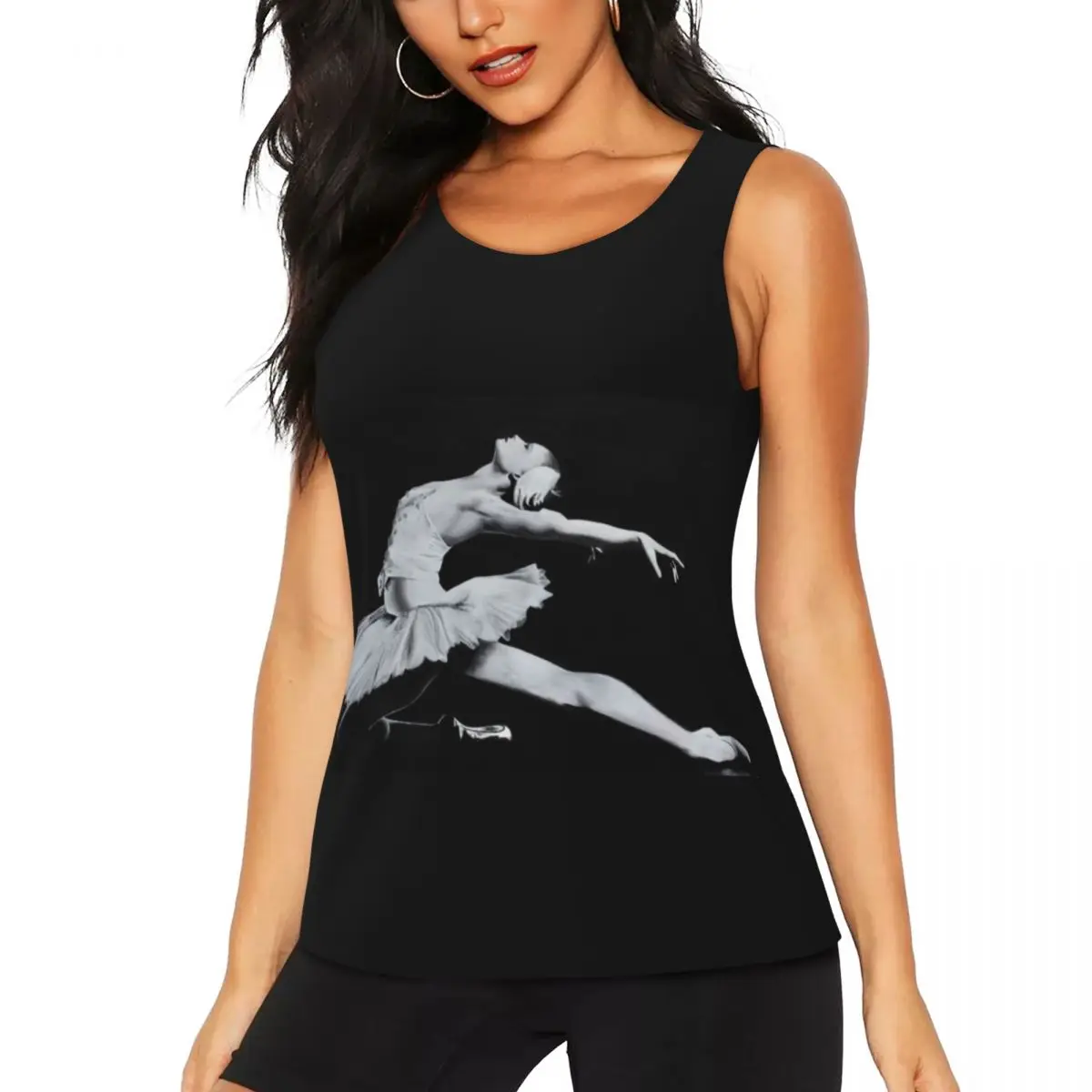 Custom Classic Ballet Dance Dancing Workout Tank Tops Women's Quick Dry Sleeveless Ballerina Dancer Yoga Shirt