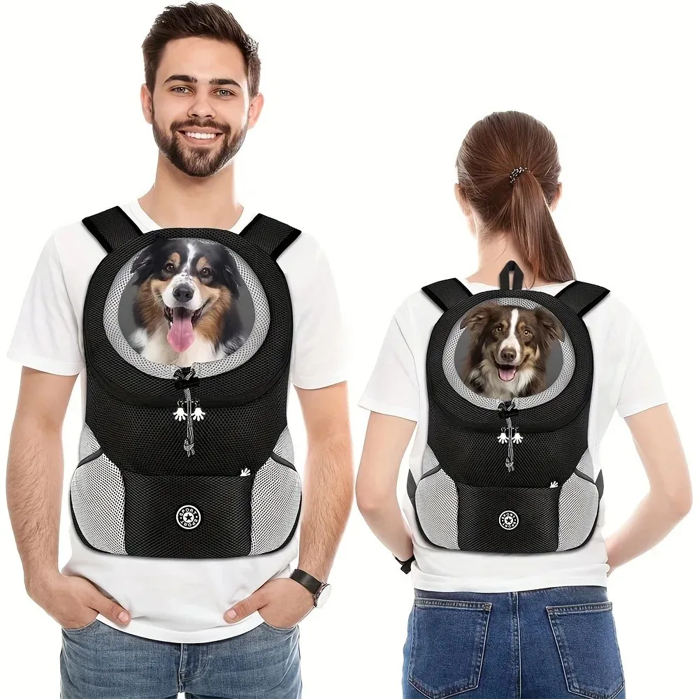 

Dog shoulder backpack, comfortable puppy front pack, puppy carrier bag for cycling, hiking, camping, dog carrier bag