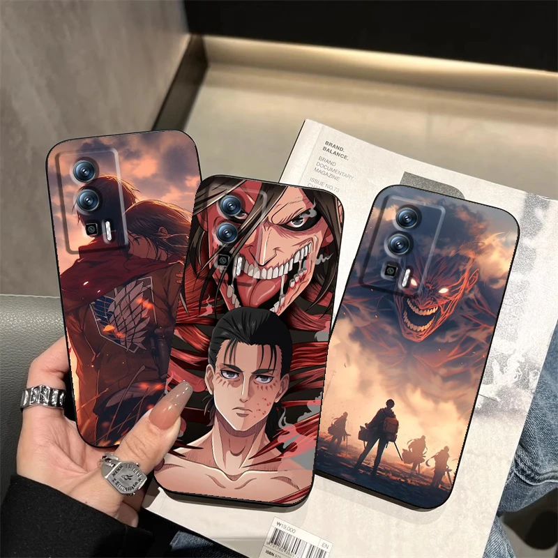 Anime Attacks On T-Titan For Xiaomi Redmi 9A 9C 9AT 10C 9 9T 10 12C 13C A3 12 K60 A1 K50 K40 5G Black TPU Phone Case