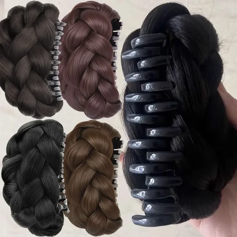 

Новый синтетический пучок для волос, зажим для волос, натуральный пушистый парик, заколка для волос, черный, коричневый, женский парик с пучком