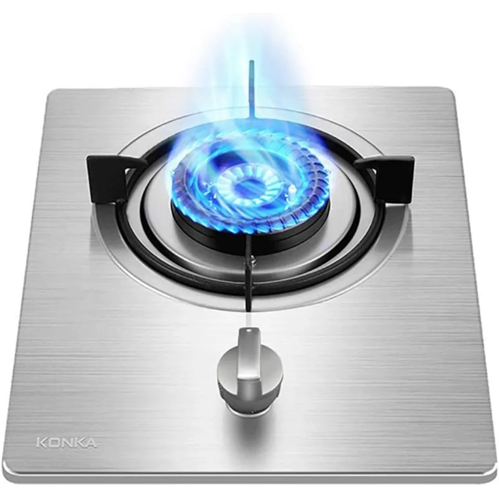 ガスコンロ 卓上バーナー ホブ ビルトイン 4.8KW、卓上/ビルトイン 家庭用キッチン シングルバーナーストーブ、お手入れ簡単、対応機種
