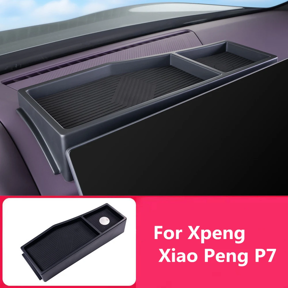 

Подходит для Xpeng Xiao Peng P7 2024 2025, задний ящик для хранения экрана, бумажные полотенца, ящик для хранения автомобиля ETC, детали для модификации интерьера