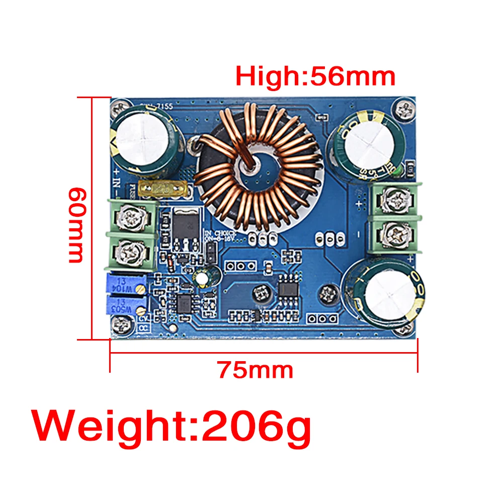 600W 16A DC MPPT konwerter napięcia słonecznego wzmacniającego moduł transformatora zasilającego 12-60V do 12-80V kontroler regulatora LTC — zdjęcie produktu 3