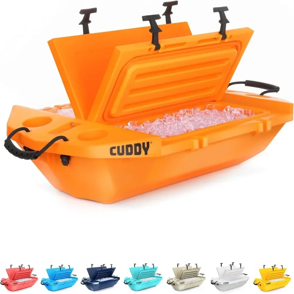 Recipiente de almacenamiento en seco y enfriador flotante Cuddy - 40QT - Diseño de carcasa dura anfibia - Múltiples opciones de color