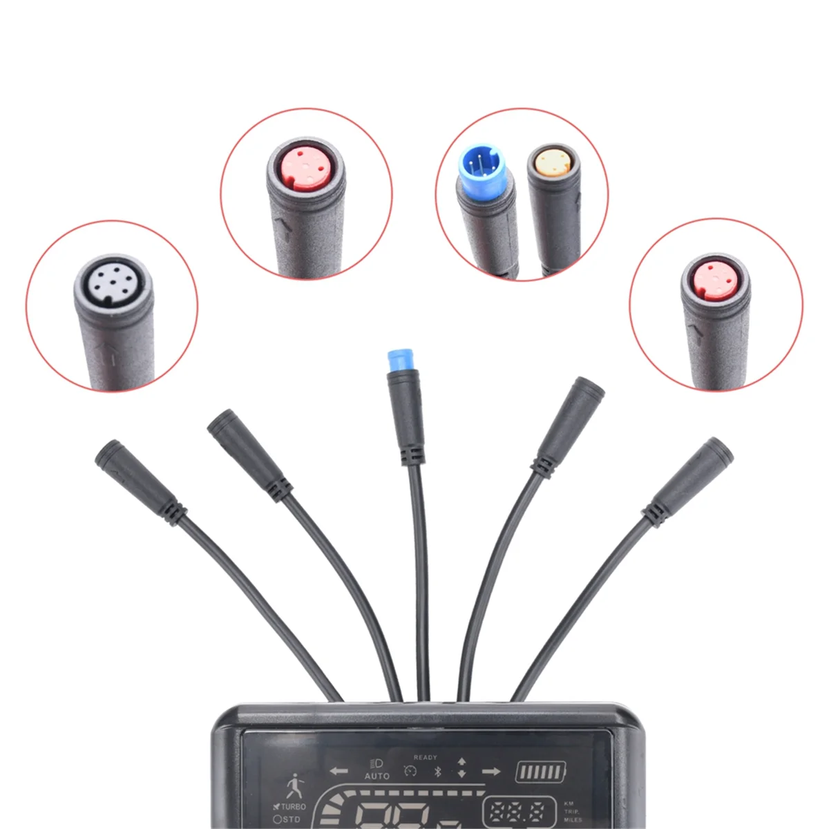 SMIEA-Panel de Control de pantalla para patinete eléctrico, indicador de modo de potencia de engranaje de velocidad, accesorios impermeables para tablero