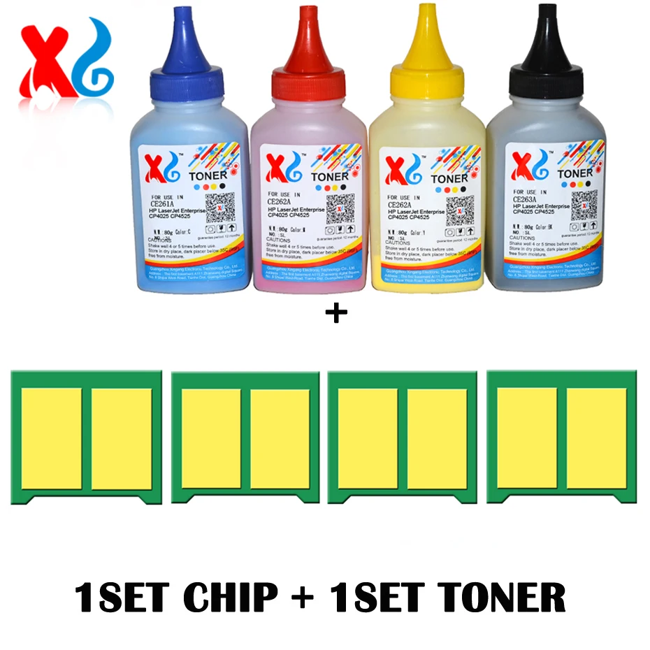 

1Set 80g CE260A CE261A CE262A CE263A Toner Powder For HP LaserJet Enterprise CP4025 CP4525 Color Toner