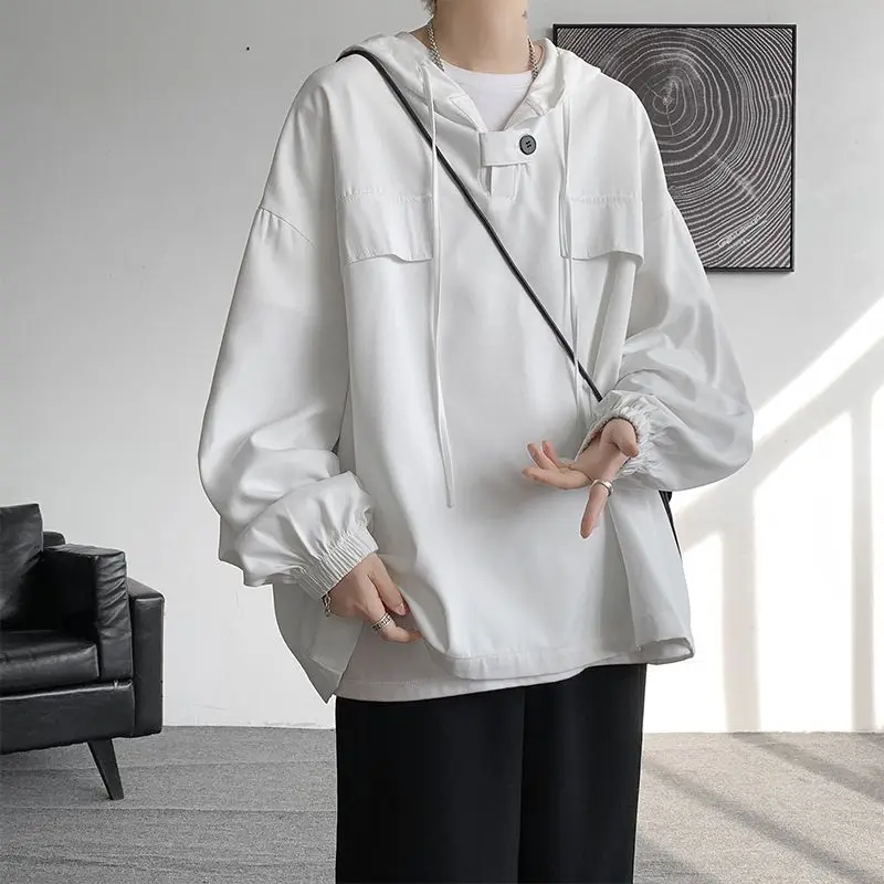 

Мужские худи с капюшоном: однотонные, с золотистыми металлическими деталями, роскошный вид, уникальный дизайн, городской шик, повседневный стиль, смелый образ