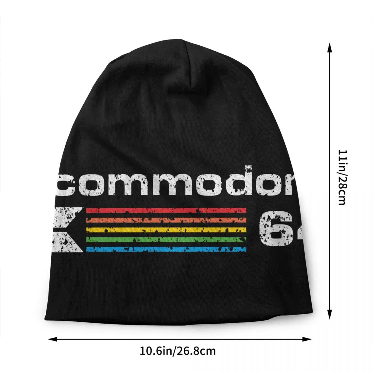 Commodore 64 Retro Computer Distressed Bonnet Hat Knitting Hat Men Women Hip Hop Unisex Warm Winter Beanies Cap