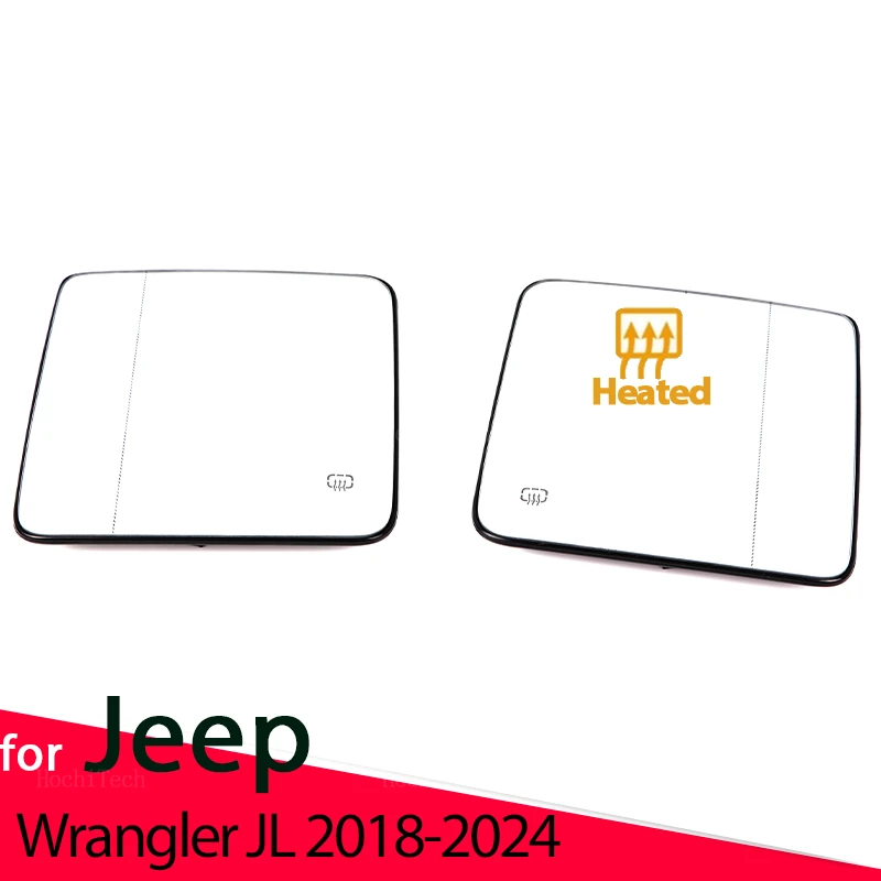 

Door Wing Rearview Mirror Glass Side Mirror Lens Heated Side Mirror Glass For Jeep Wrangler JL 2018 2019 2020 2021 2022 2023
