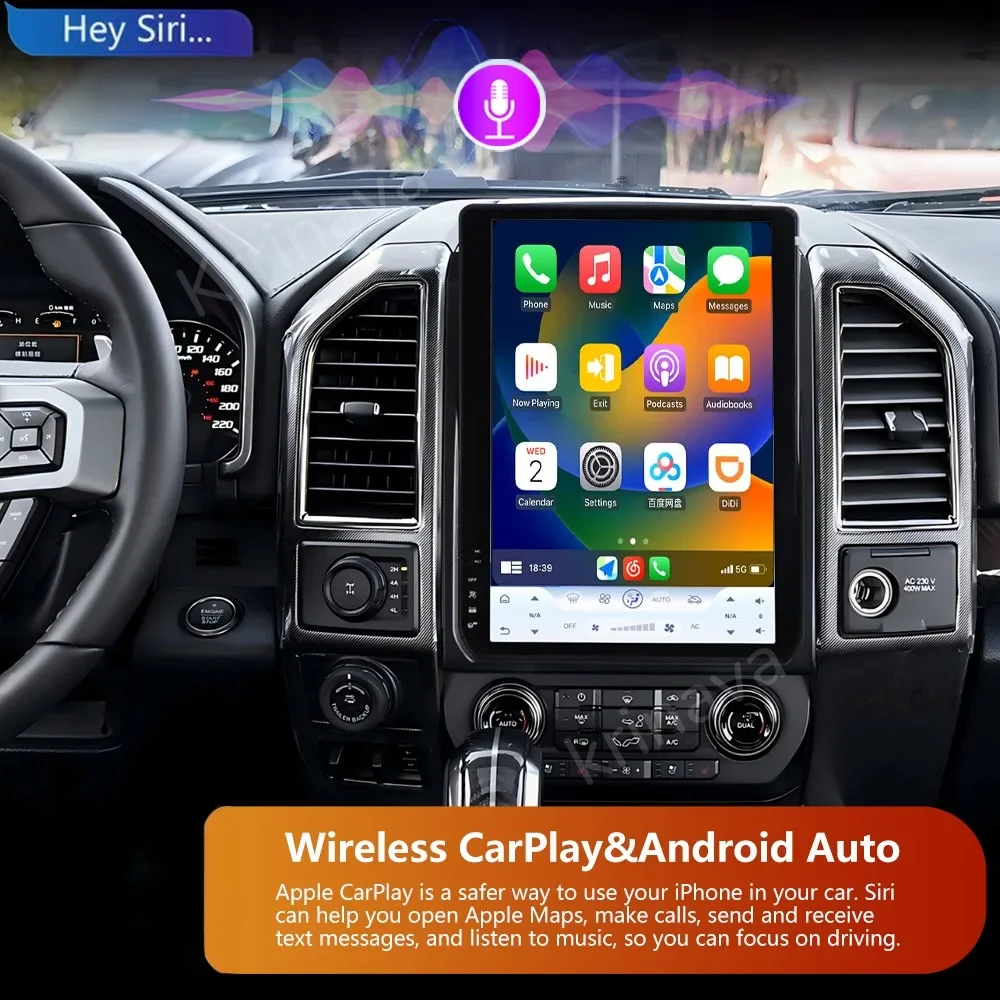

14,5-дюймовое автомобильное радио с CarPlay и Android для Ford Raptor F150 2015-2020, обновленная стереосистема с сенсорным экраном, поддержка Android Auto и GPS
