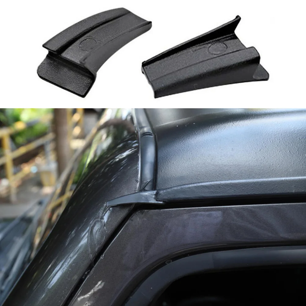 2pcs Top Rain Gutter Extensions Water Diversion Channel For Jeep Wrangler JK JL Gladiator JT 2007-2022 Car Exterior Accessories