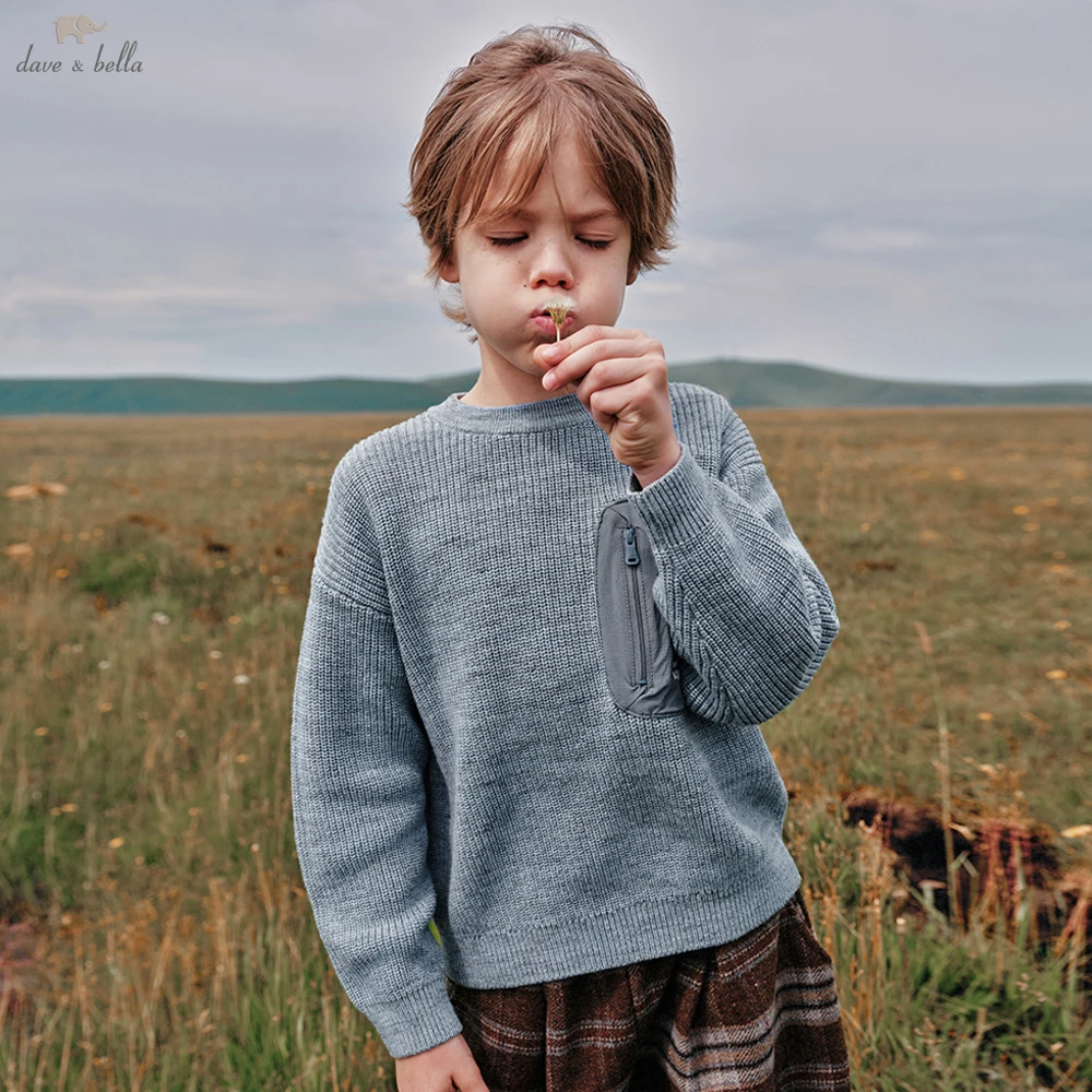 Dave Bella Boys Winter Warm Knitted Wool Sweater Aged 6-13 Years Teen Kids Knitwear Pullover Long Sleeve Top DK4264077
