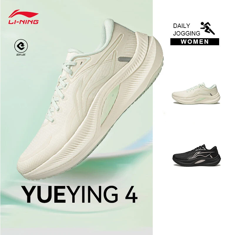 LI-NING YUEYING 4 zapatillas para correr acolchadas para mujer, calzado deportivo profesional ARHU022