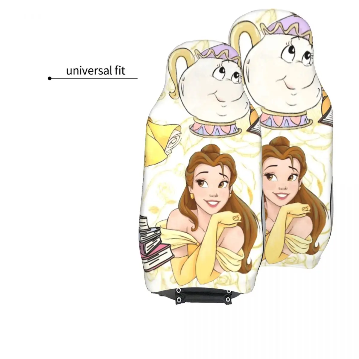 أغطية مقاعد السيارة من بيل بيوتي آند ذا بيست، أغطية مقاعد السيارات الواقية من البوليستر، قطعتان من غطاء الشتاء كاواي