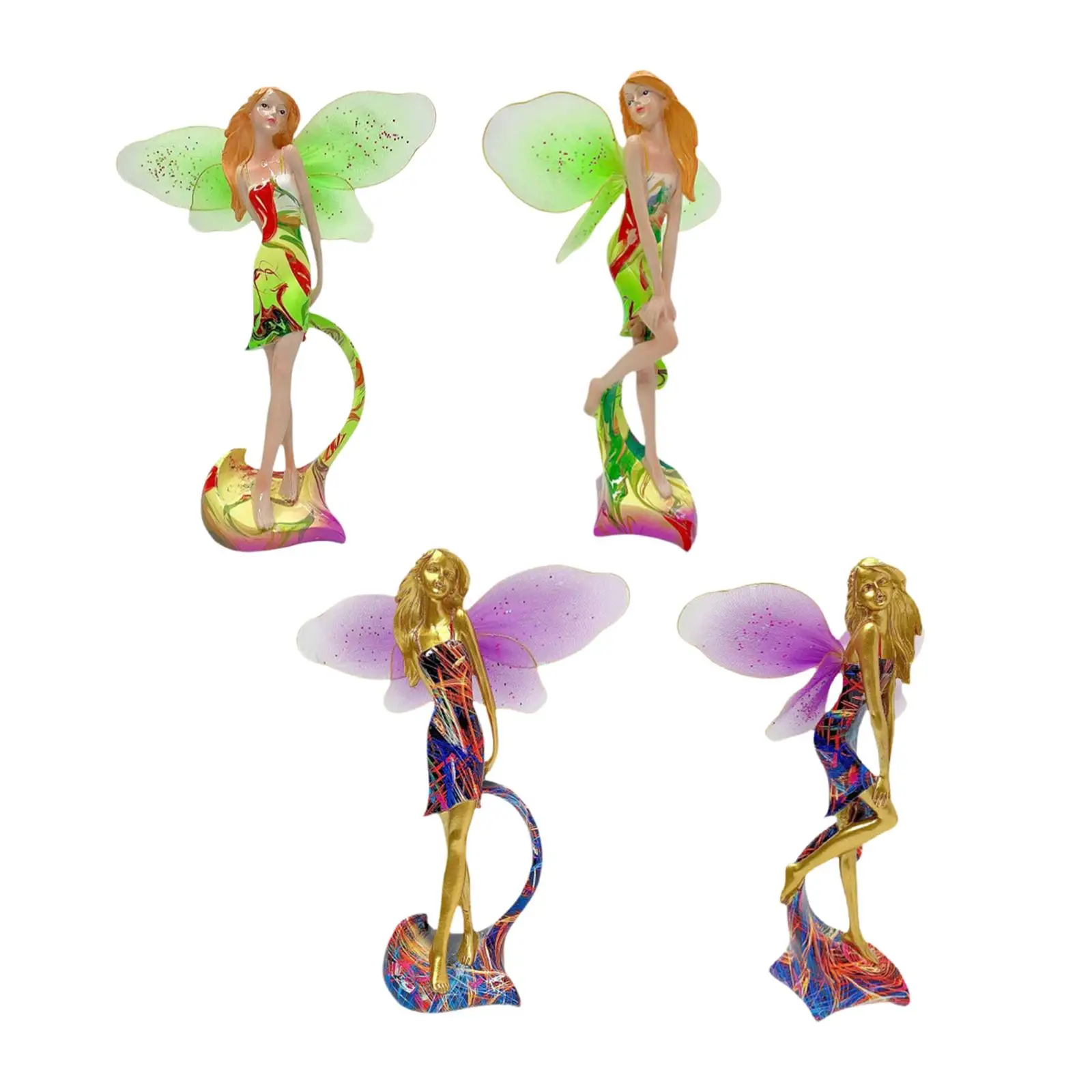 

Сказочный сад, фигурка из смолы, скульптура, украшение для балкона, милая бабочка, декор эльфа, статуя девушки для гостиной, журнальный столик, спальня