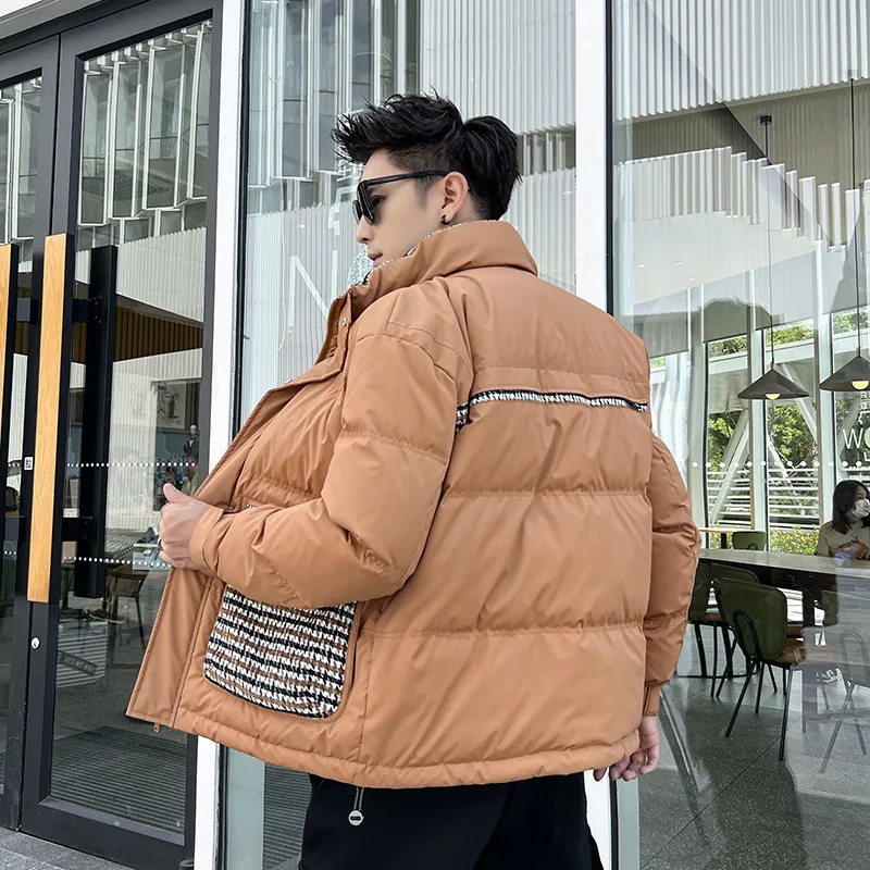 Addensare cappotti invernali caldi oversize da uomo Harajuku moda maschile imbottito in cotone sciolto giacche da coppia piumini