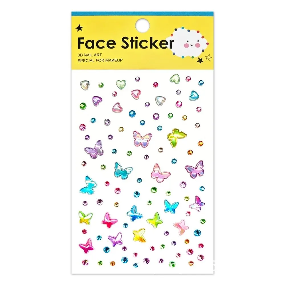with Adhesive Backing Bedazzling Sticker 3D Resin DIY Face Eye Jewels Sticker Makeup Sparkling Crystal Gem Sticker