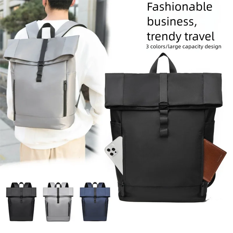 حقيبة ظهر محطة أوروبية وأمريكية جديدة للرجال حقيبة مدرسية كاجوال للأعمال غطاء علوي #1