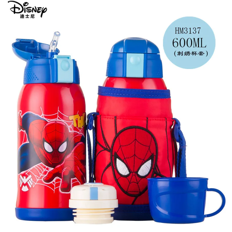 Disney Mikey Minnie Princess 304 Stainless Steel Thermos Cup Insulated Bottle Have Strap Keep Water Warm Double Llid Cup