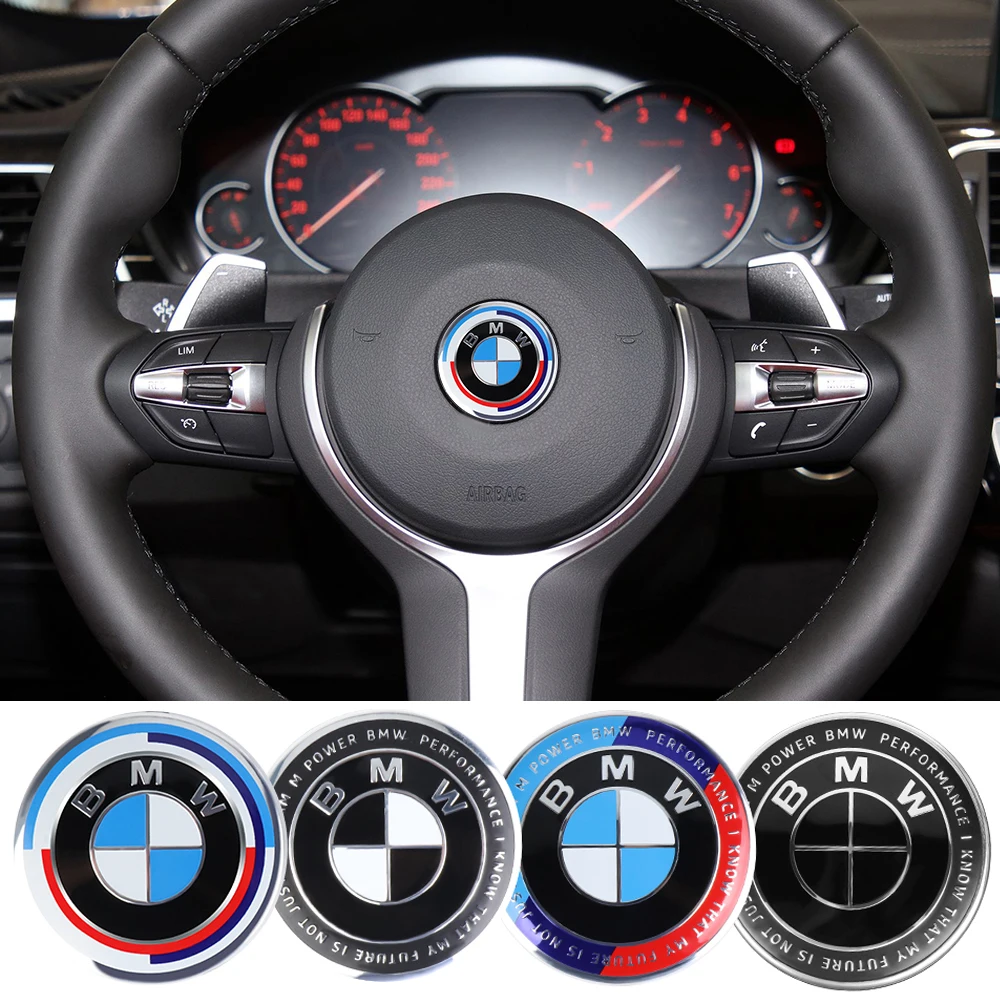 45/46MM Car Steering Wheel Badge Emblem Sticker Auto-Styling For BMW 1 3 5 7 Series M Performance M3 M5 F01 F20 F10 F13 F16 F34