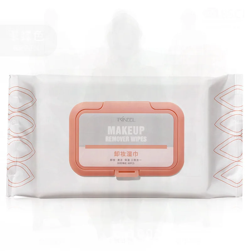 Chuanqi Er Disposable Makeup Remover Wipes 60 Pieces Portable Facial Cleansing Non-Woven Fabric Moisturizing Face Towels for