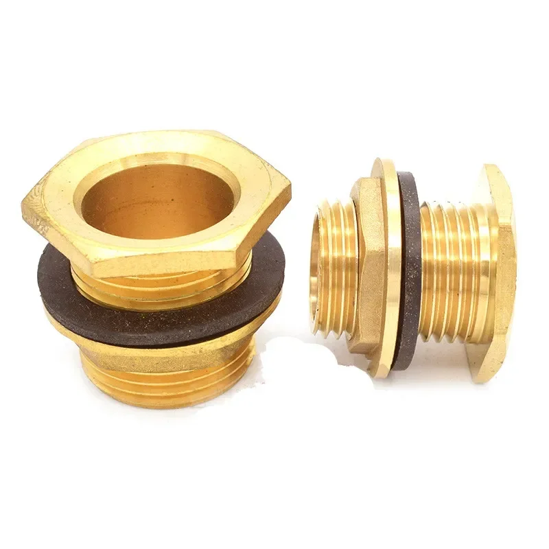 Conector de latón para tanque de agua, accesorio de tubería roscada macho BSP de 1/2