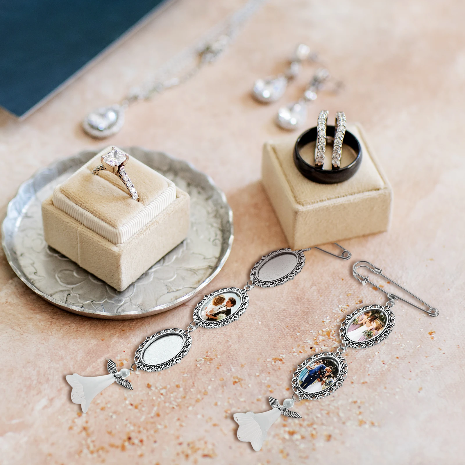 

3 шт. DIY подвески-фоторамки, овальные, для букетов, ожерелий, рукоделия, декора, на заказ