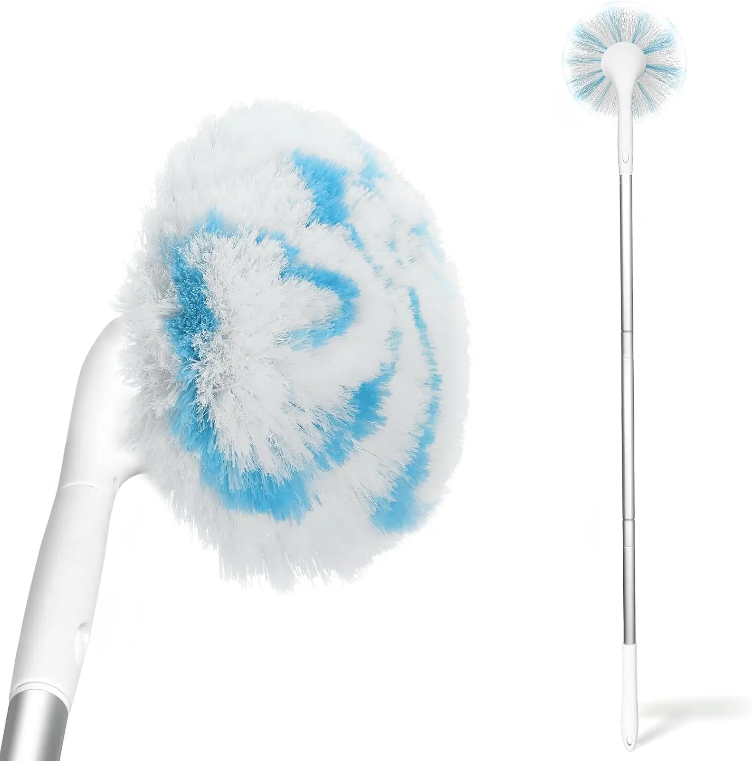 

Tub Tile Scrubber Brush with 48" Long Handle, Non-Scratch Soft Tub Mop, All-in-One Adjustable Bathroom Brush for Bathtub