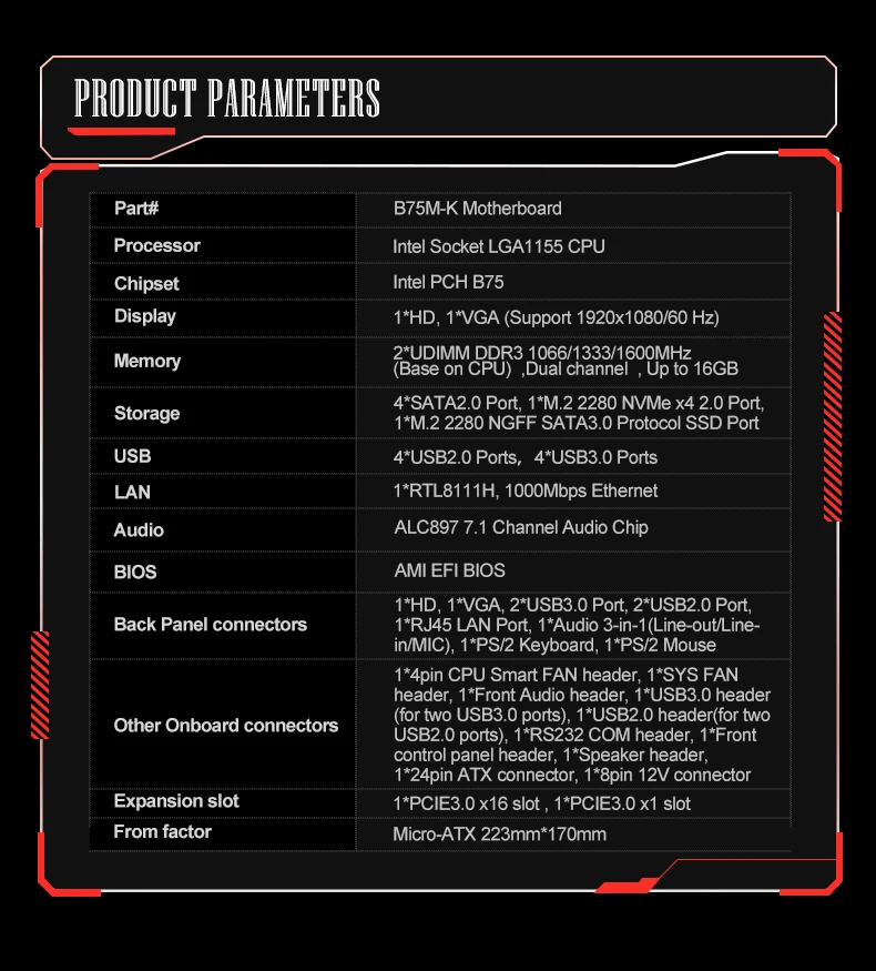 مجموعة اللوحة الأم JINGSHA B75 Intel i7 3770 CPU + 2*8GB RAM Kit ألعاب الكمبيوتر placa mae e processador i7 كاملة B75 LGA 1155 DDR3