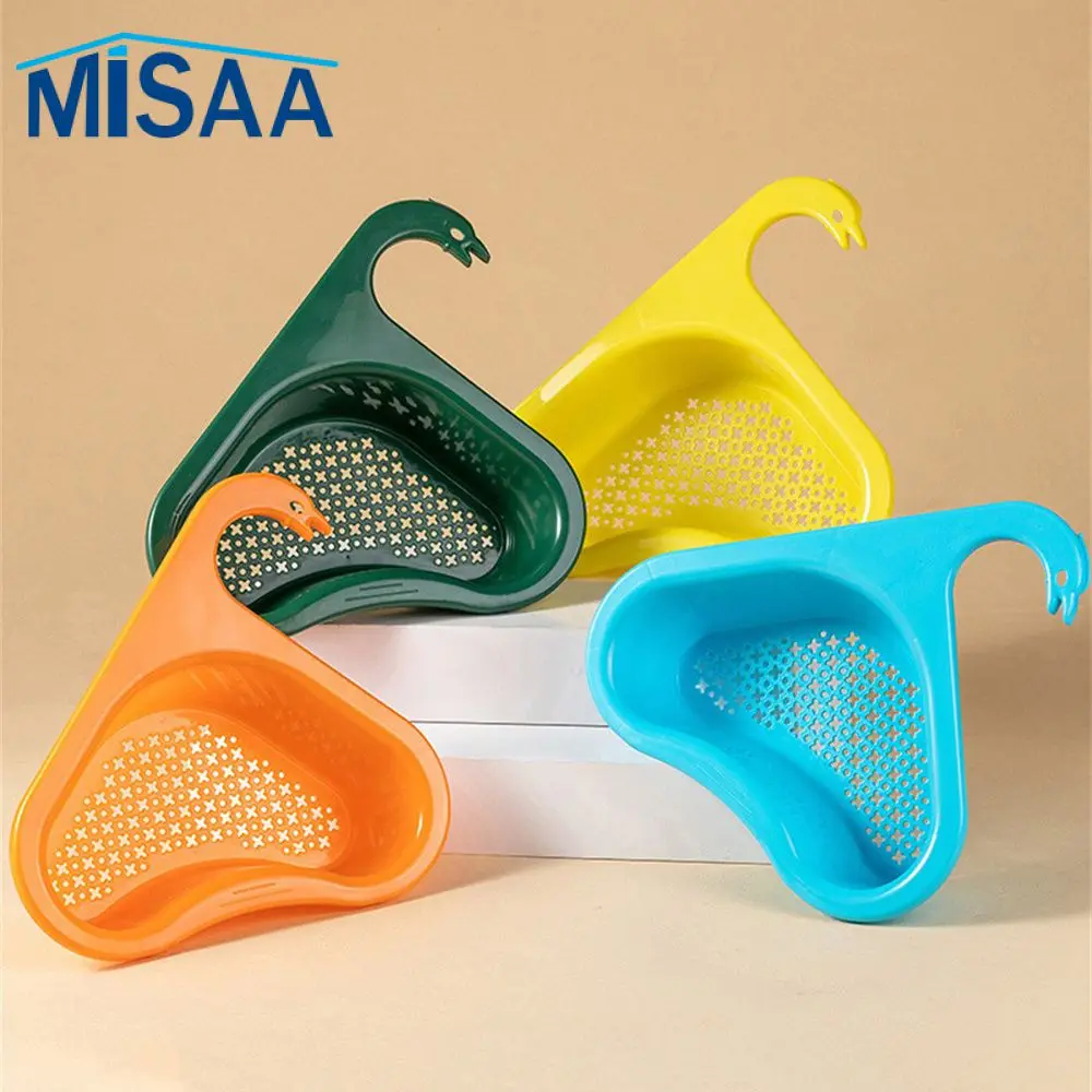 Swan Draining Basket Hook Design Overlay Storage Hanging No Punching Kitchen Bar Supplies Galley Filter Rack Swan Drainage Frame