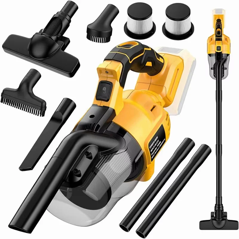 Aspiradora de mano con filtro de 2 uds, aspiradora inalámbrica eléctrica para el hogar, coche, limpieza de pelo de mascotas para batería DeWalt de 20V