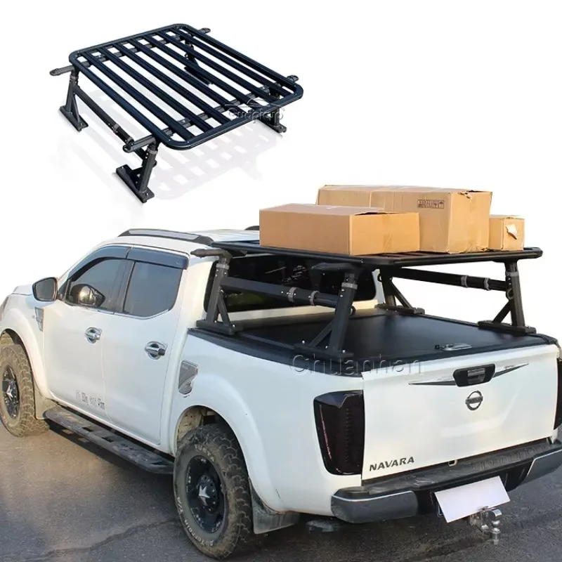 

Регулируемый багажник STLF из алюминиевого сплава для Nissan Navara D40, грузовиков и Jeep Gladiator (крепление на дугу безопасности)