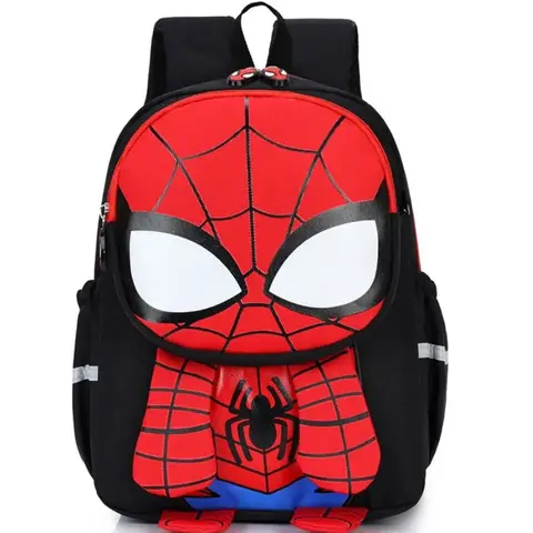 Marvel Series Spider-Man Cartoon Anime Fashion Cute School Bag Kindergarten Light Travel All-match Foreign Style Backpack Gift