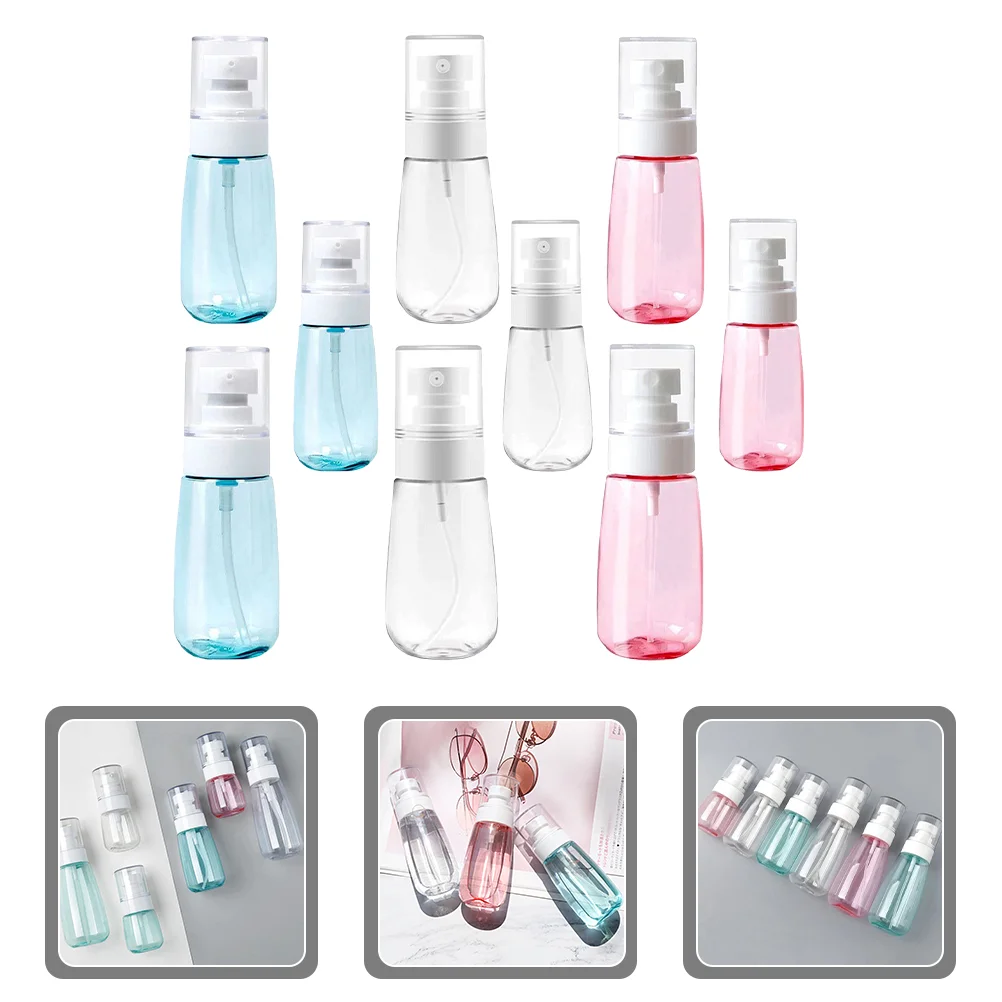 9 Pcs Bottled Spray Small Water Dispenser Hair Plastic Travel Bottles Mister Lotion