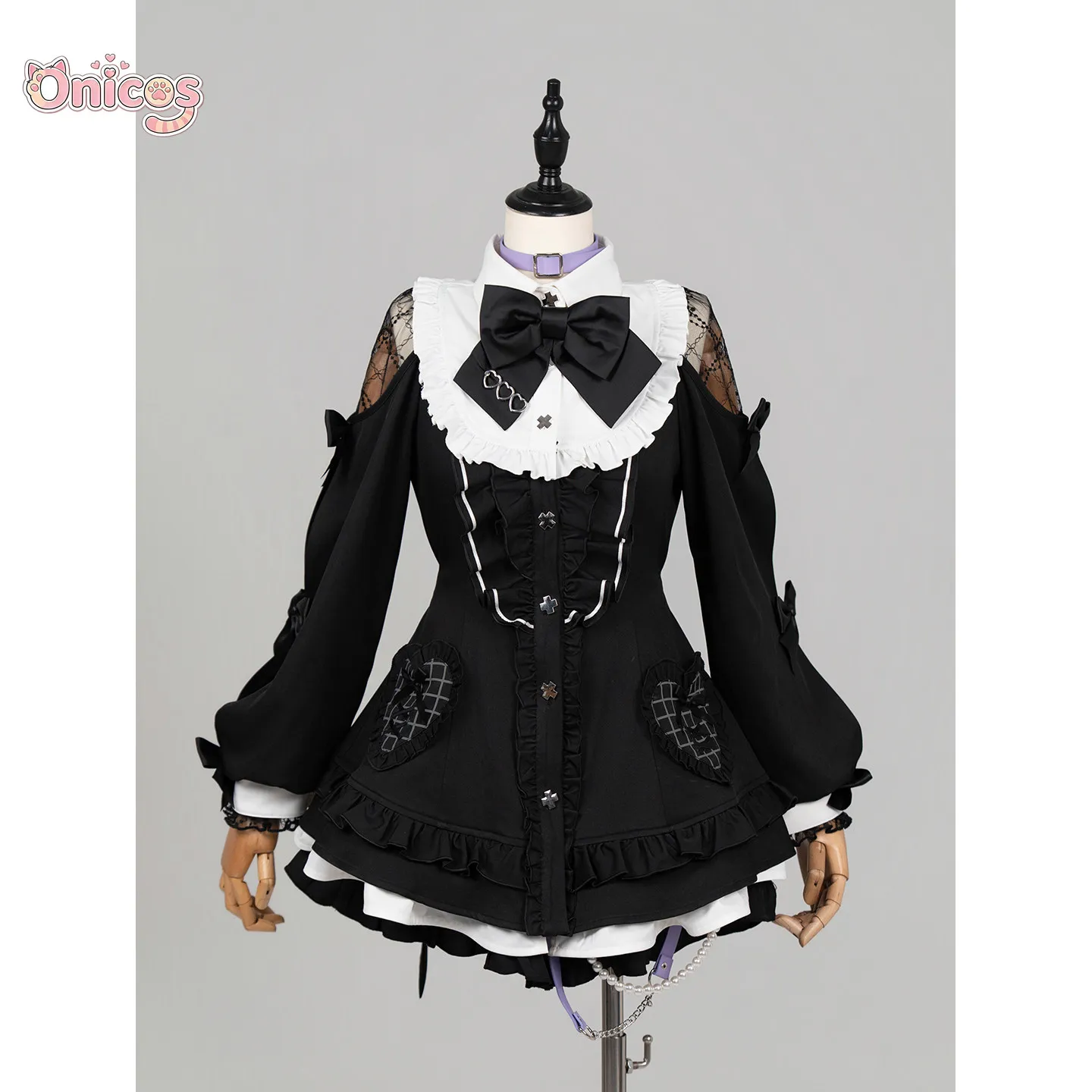 PJSK Nightcord at 25:00 Ena Shinonome Cosplay-Kostüme, Kitty Illustration, komplettes Set, Cosplay-Bühnenuniformen, Anime