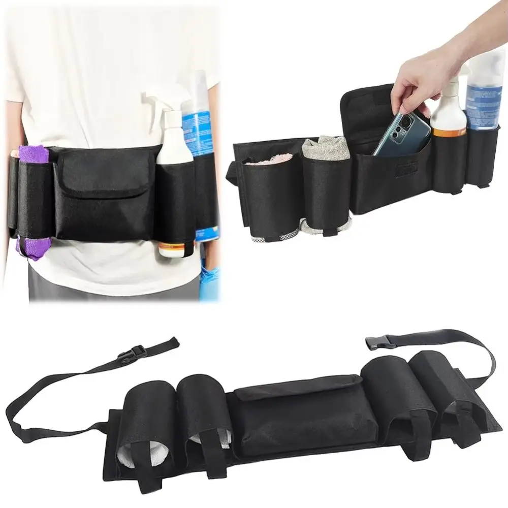 Waterproof Beer Soda Bottle Holder Belts Adjustable Tool Storage Cleaning Tool Waist Bag Oxford Large Capacity Tool Pouch