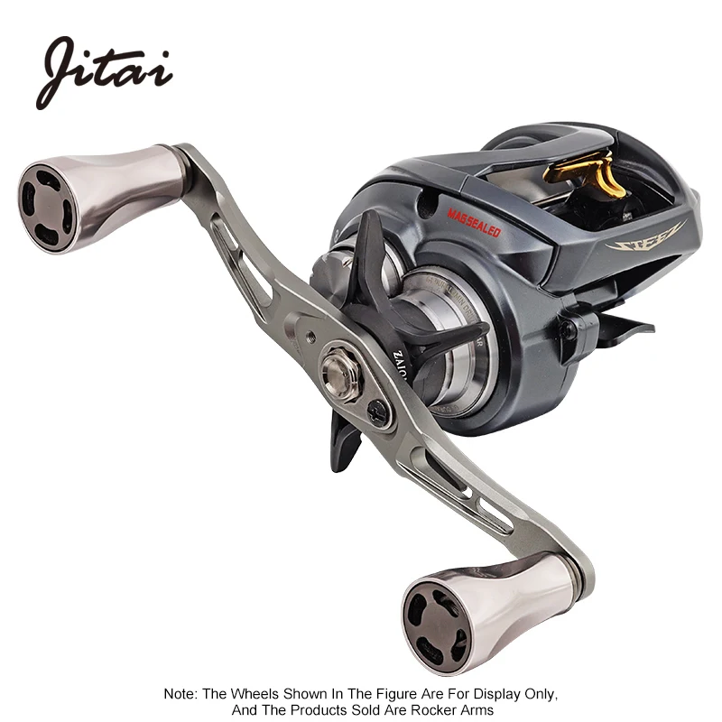 Jitai Baitcasting Fishing Reel Handle 37g CNC With Aluminium Alloy Knob 130mm Stainless steel bbs Sea fishing Hole Size 8*5/7*4