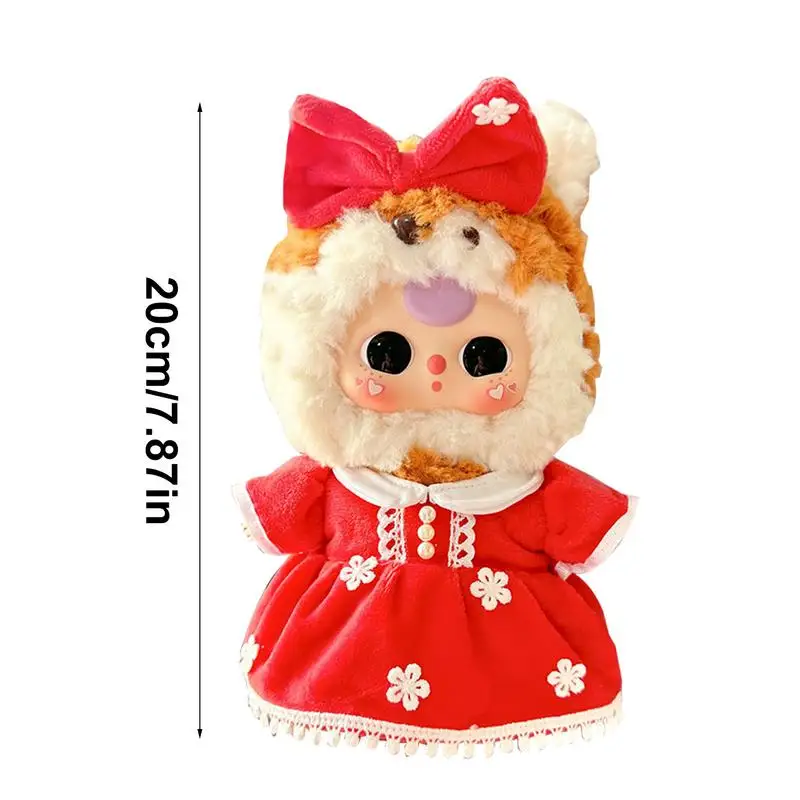 20cm Plush Doll Clothes Stuffed Doll Outfits Dresses Stuffed Doll Outfit Clothes Christmas Theme Dress For Plush Doll Small Doll