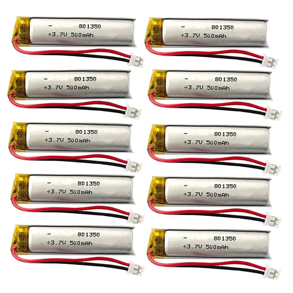 

10 шт. 801350 3,7 В 500 мАч перезаряжаемая полимерная литиевая батарея Lipo для GPS DVD динамик Bluetooth гарнитура рекордер электронная книга камера