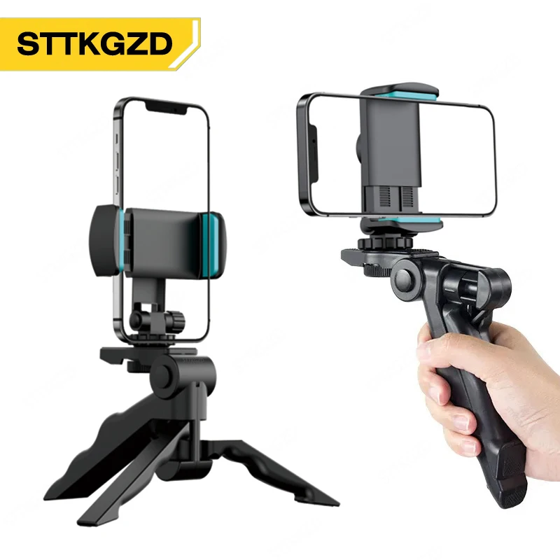 

Phone Holder Portable Tripod Foldable Desktop Mobile Phone Stand Rotatable Selfie Holding Live Video Camera Stabilizer Bracke