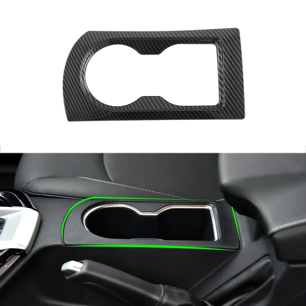 

ABS Carbon Fiber Color Inner Front Water Cup Holder Trim Cover For ISUZU D-MAX 2021 2022 Cup Holder Cover Frame Trim