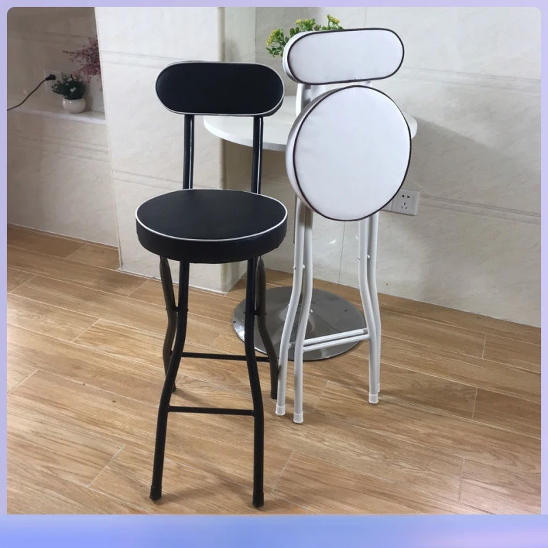 Folding Nordic Bar Stools Reception Minimalist Manicure Modern Office Dining Chairs Accent Garden Bancos De Bar Furniture XR50BY