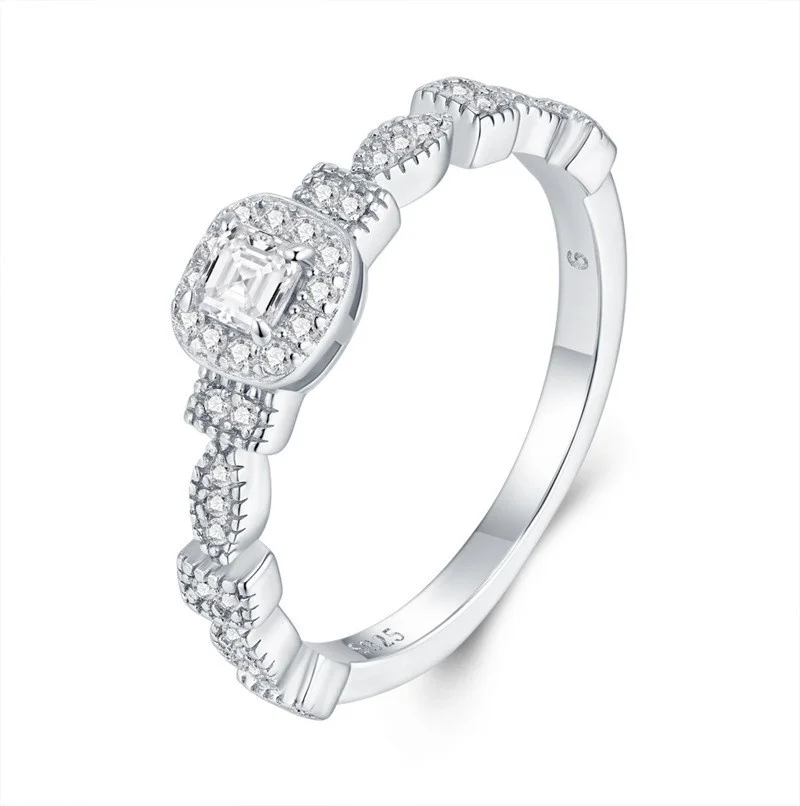 

ZFSILVER s925 Серебро Модные Роскошные Классические Модные Муассанит Дизайн Квадратные Кольца Подвески Женщины Свадебная Вечеринка Ювелирные Изделия Подарок R15730
