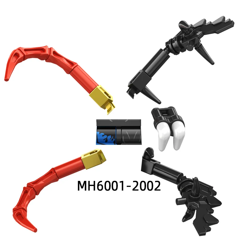 The Action Figures Whip Sickle Horse Weapons Pants Hair Parts Model Blocks MOC Bricks Set Gifts Toys For Children MH6001