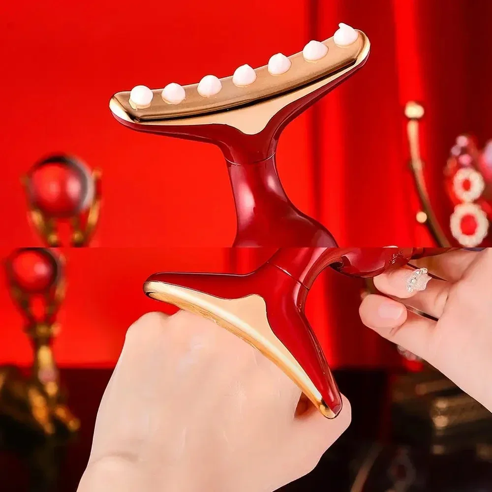 3-in-1 gezichtsmassager Nek Gezichtsoogmassage Introducer Microstroom Huidverjonging Anti-aging Schoonheidsapparaat SCHOONHEID GEREEDSCHAP